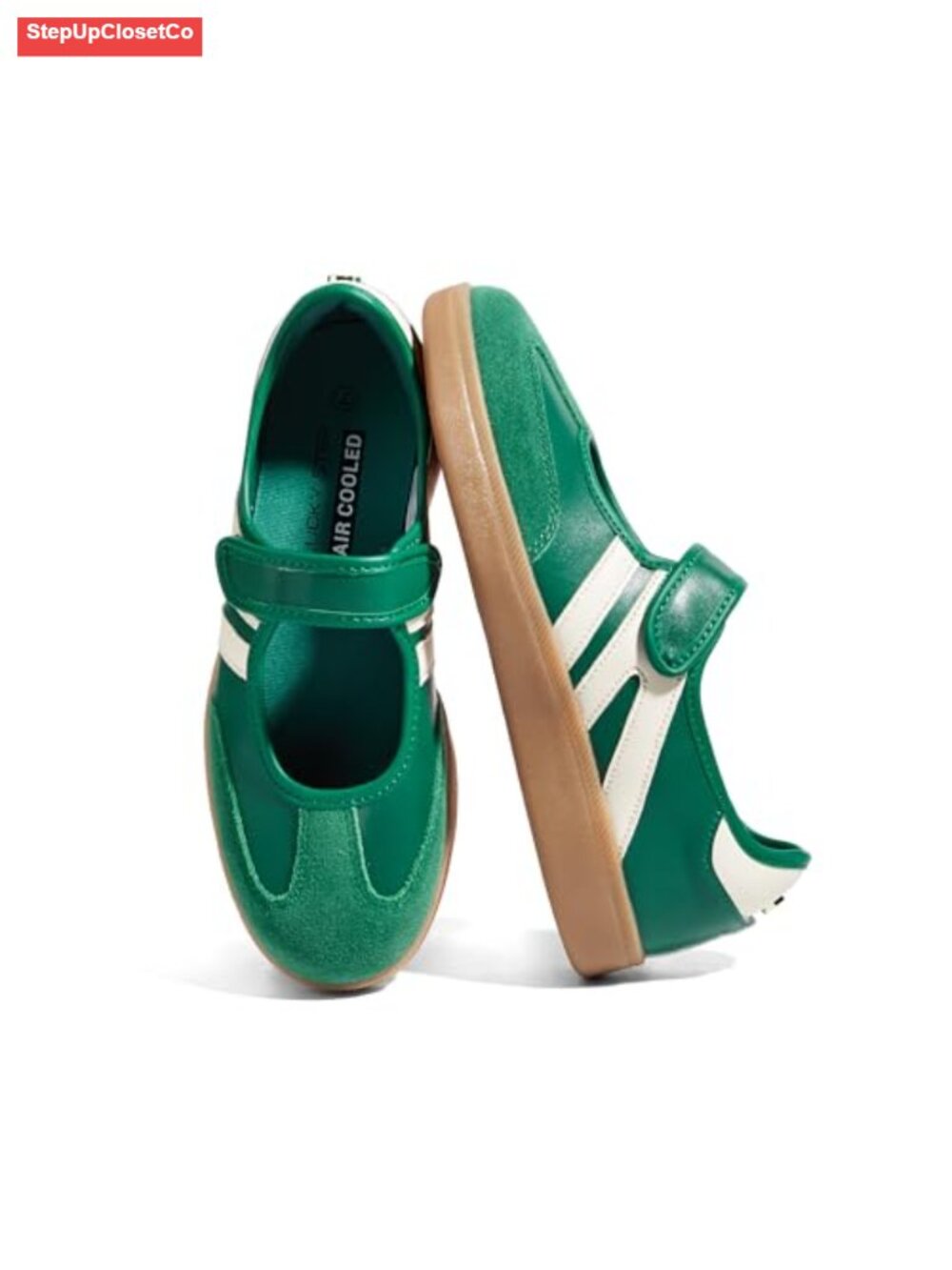 Women Cow Suede Micro Leather Retro Sneakers Hook Loop Walking Shoes
